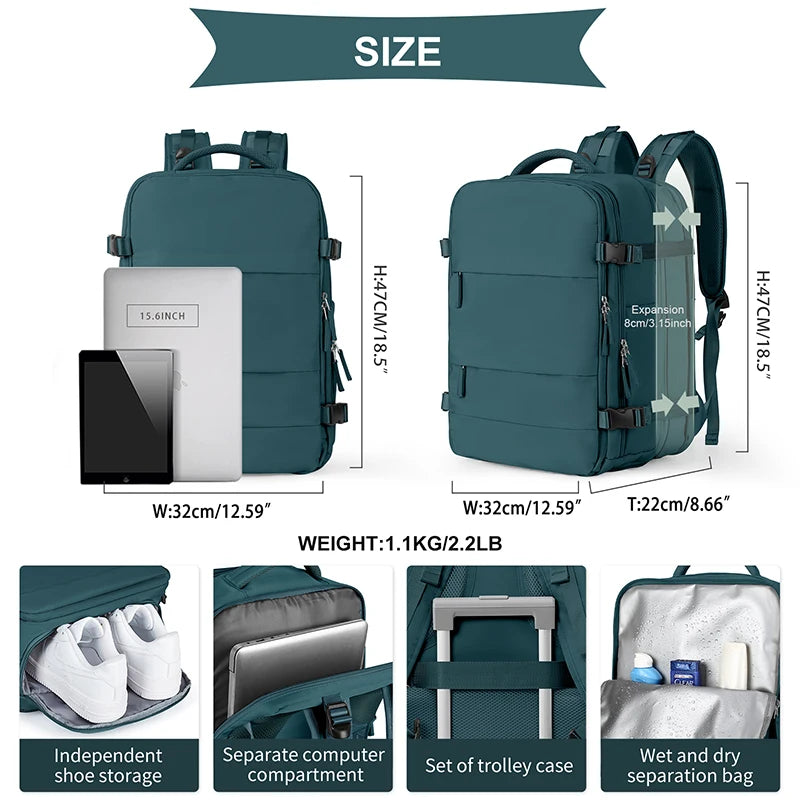 45L Expandable Travel Backpack