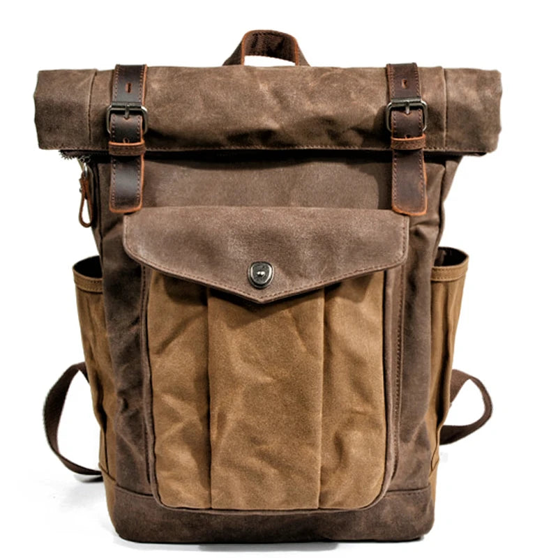 Canvas Roll Top Backpack