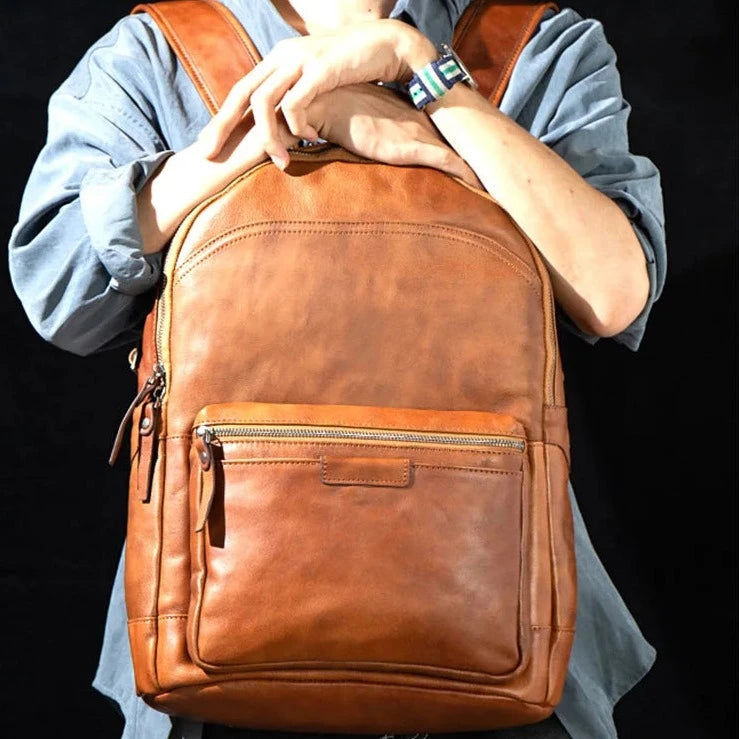 Daily Leather Laptop Backpack