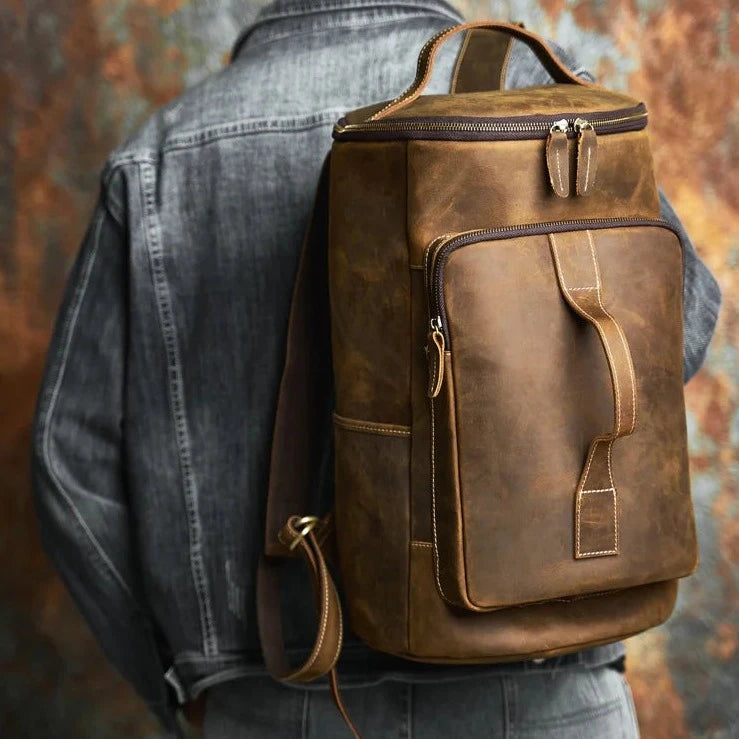Multi Carry Leather Backpack