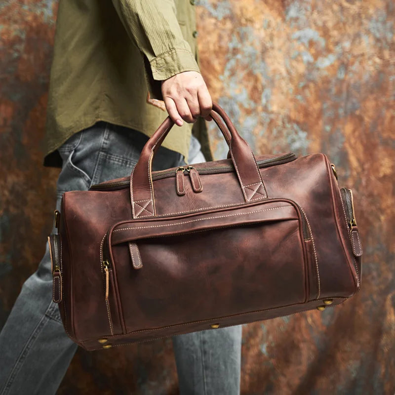 Leather Weekend Duffle Bag