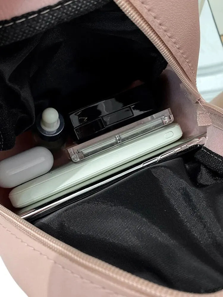 Plaid Pattern Crossbody Backpack