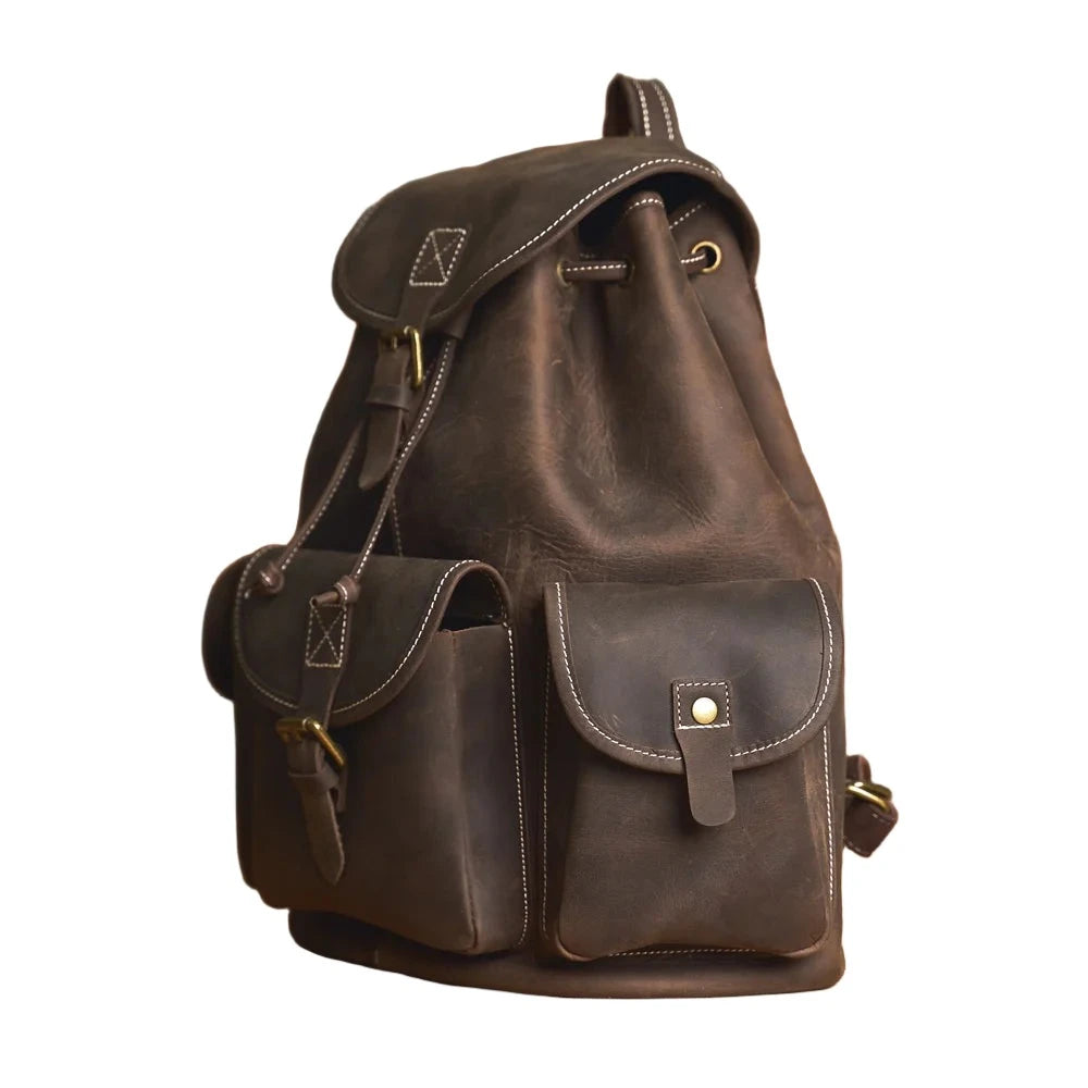 Leather Men's Retro Backpack
