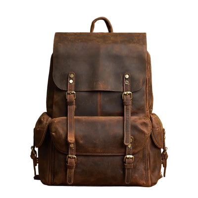 Leather Laptop Backpack