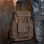 Leather Zip Top Backpack